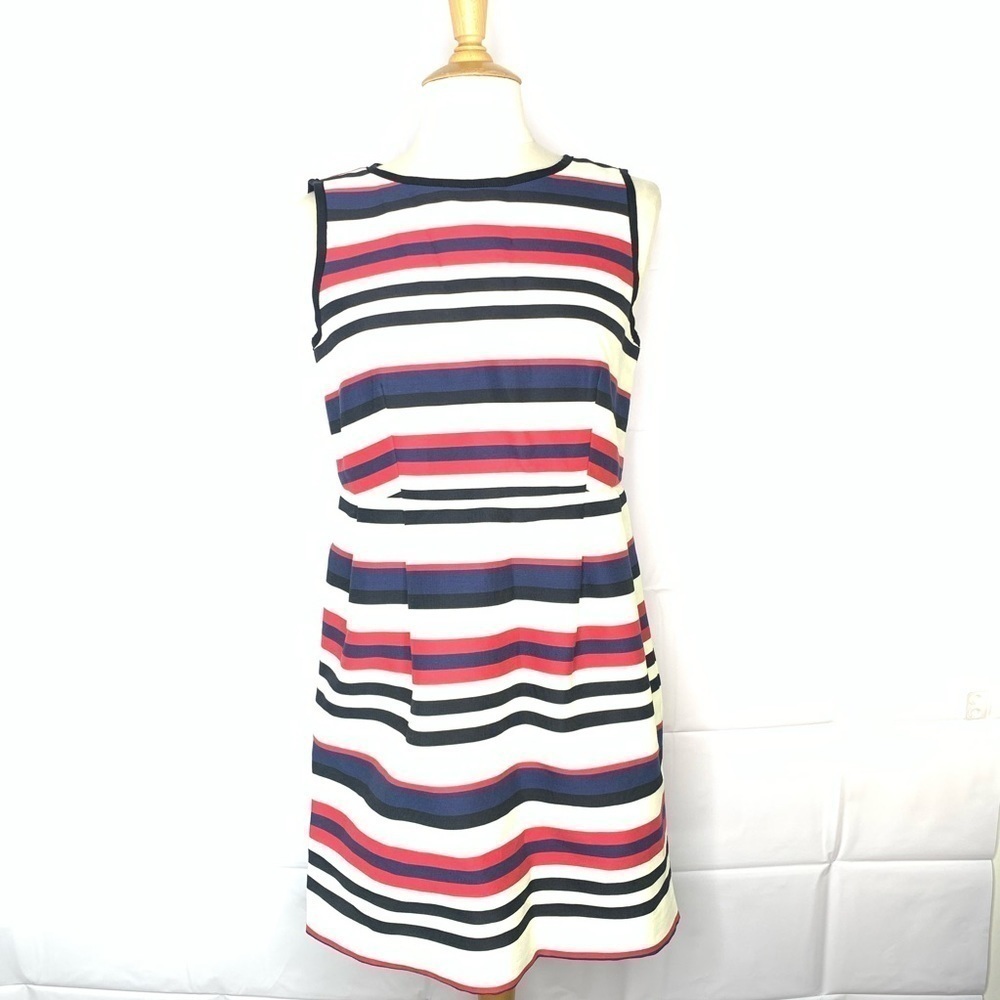 J.Crew Striped Sleeveless Cotton Dress Size 8